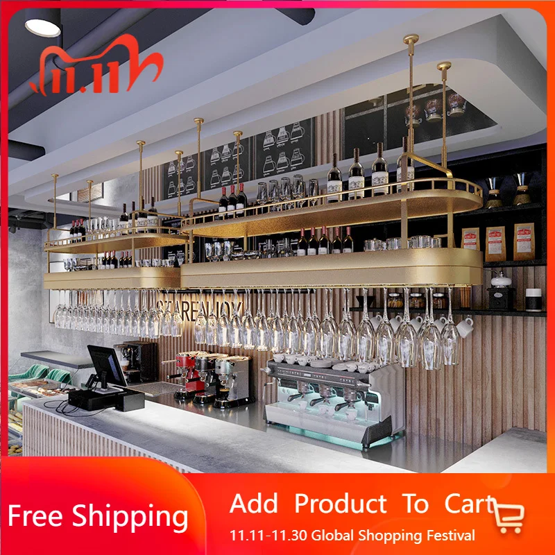 

Metal Restaurant Bar Cabinet Wine Rack Storage Bartender Bar Cabinet Wine Rack Standing Tall Botellero Vino Drinks Furnitures