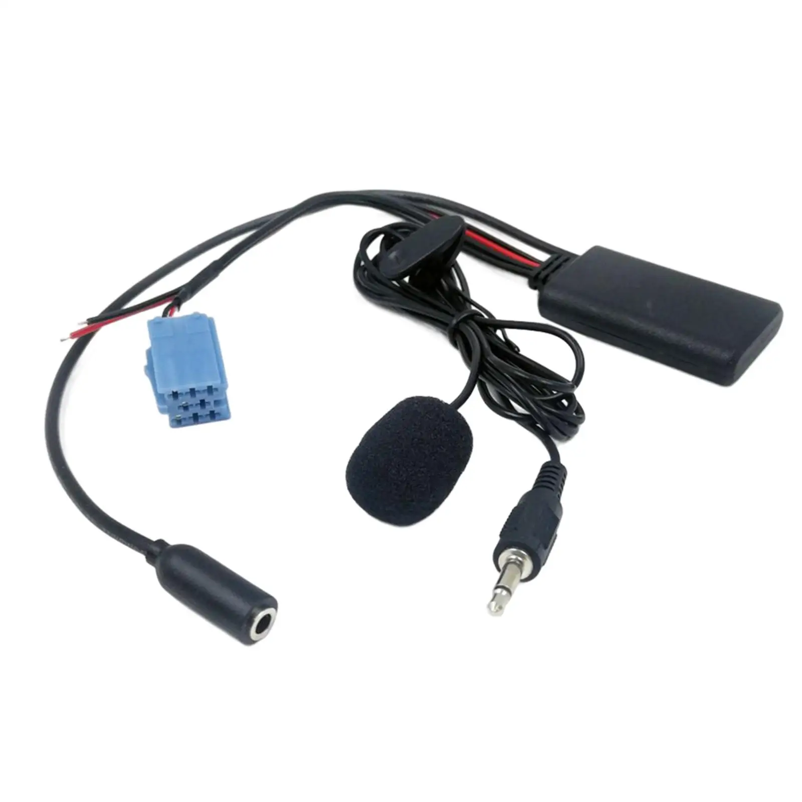 Bluetooth 5.0 aux in kabel met mic 3.5mm audio extra 8pin iso adapter voor blaupunkt radio voor vw voor bora voor becker