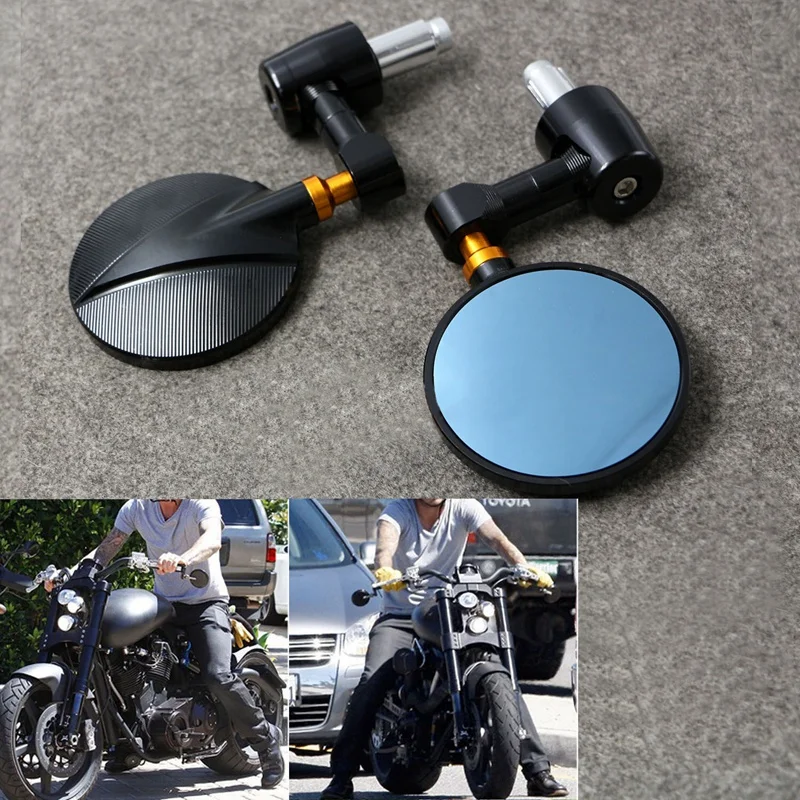 

Motorcycle Universal CNC Aluminum Rear Viewhandle Bar End 7/8 Inch Mirrors For Kawasaki Yamaha Honda Suzuki Motorcycle