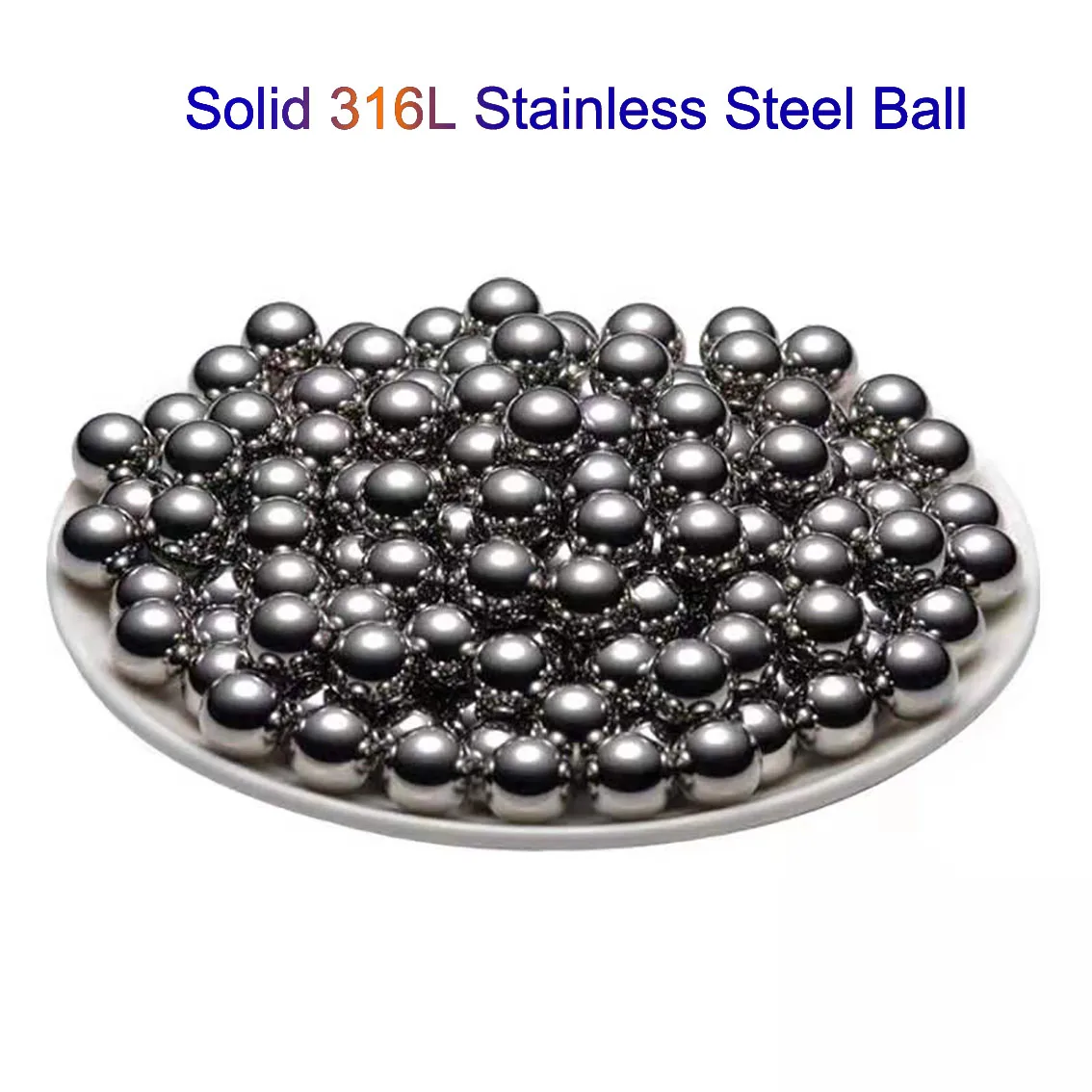 Solid 316L Stainless Steel Ball Smooth Steel Beads Round Ball Dia 2.38mm 3mm 3.5mm 4mm 5mm 6mm 7.938mm-60mm