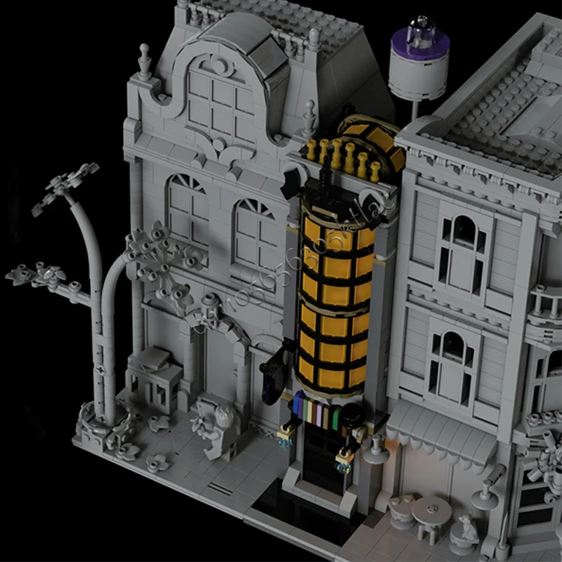 578 Uds. De ingeniería urbana, tienda antigua, perno Modular MOC, bloques de construcción Modulares personalizados, diseño creativo, juguete para regalo de Navidad DIY