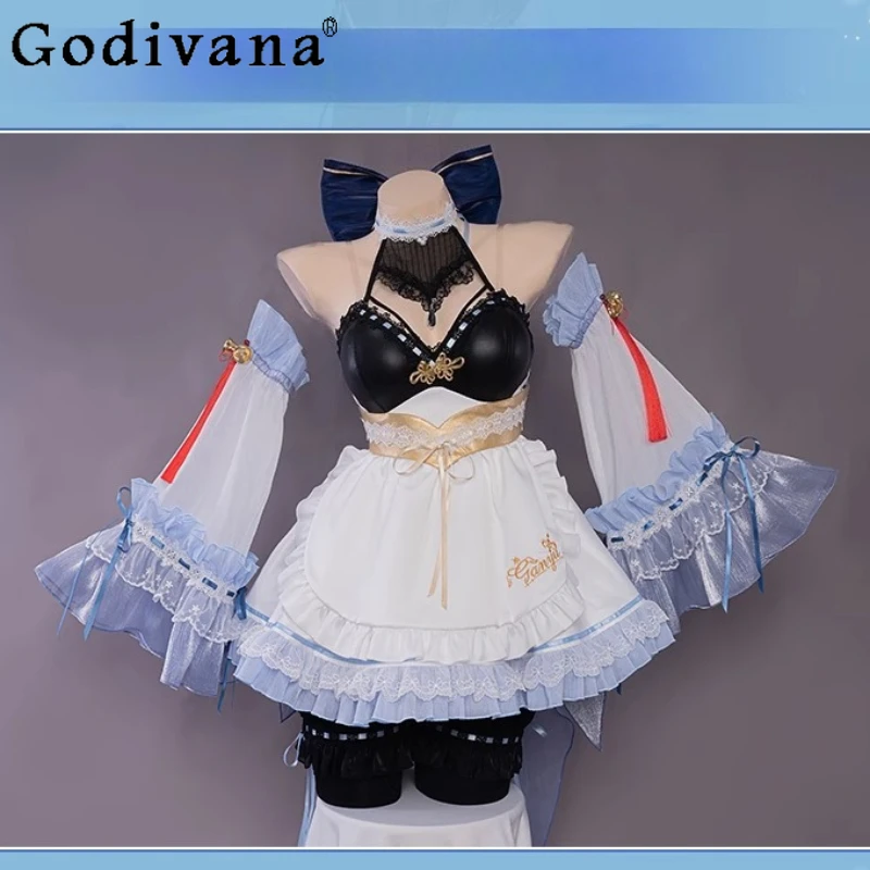 Cosplay pokojówka japońskie kostiumy damska główna ulica do odgrywania ról strój słodkie dziewczyny Halloween jednolity strój