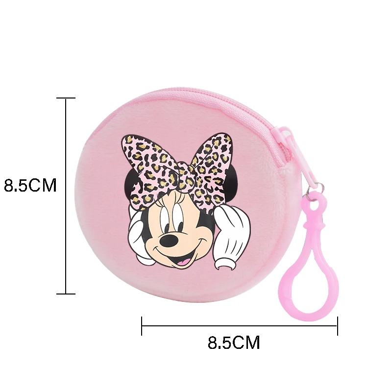Mickey Mouse Minnie Mouse Plush Coin Purse Disney Anime Figures Printing Mini Wallet Fun Kawaii Earphone Bags Cute Storage Bag