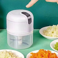 250ml USB Rechargeable Portable Food Chopper, Smart Electric Mini Garlic Chopper for Garlic, Ginger, Chili, and Minced Meat