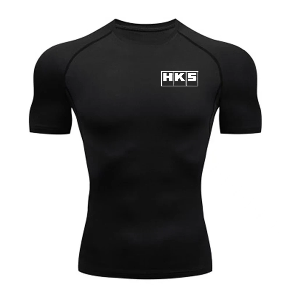 Men's tight compression top  Summer short-sleeved quick-drying protective vest  Sports exercise T-shirt  Sports sportswear