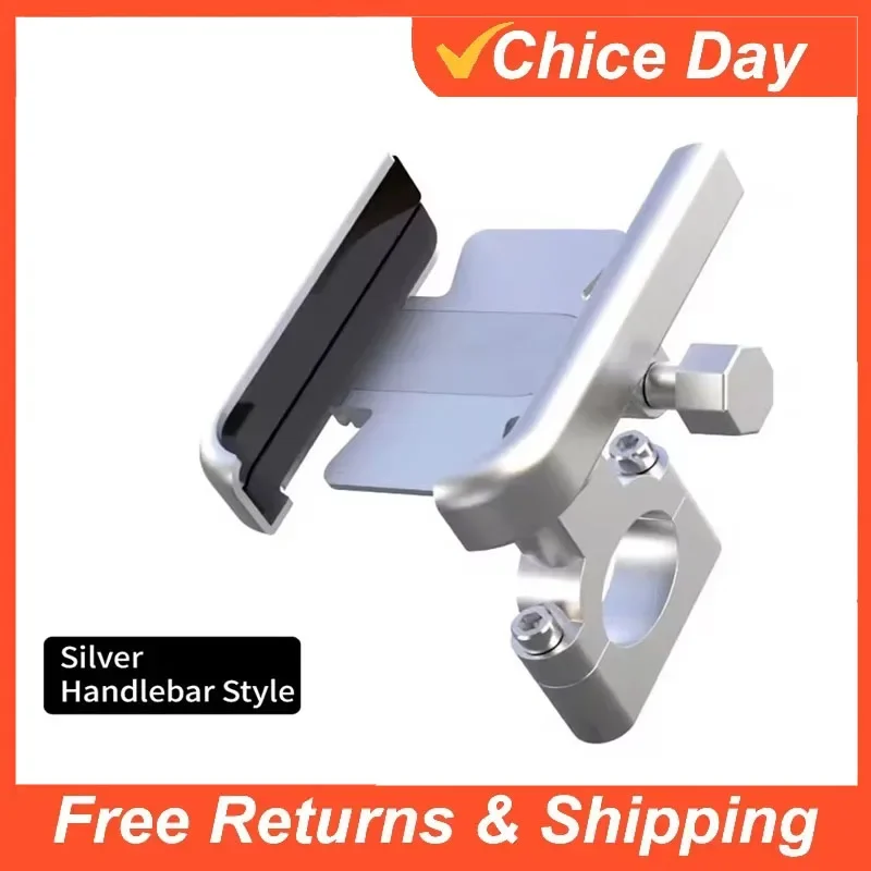 

Aluminum Alloy Motorcycle Bike Bicycle Mobile Phone Holder for 4-7 inch Smartphone Riding GPS Navigation Stand Handlebar Mount