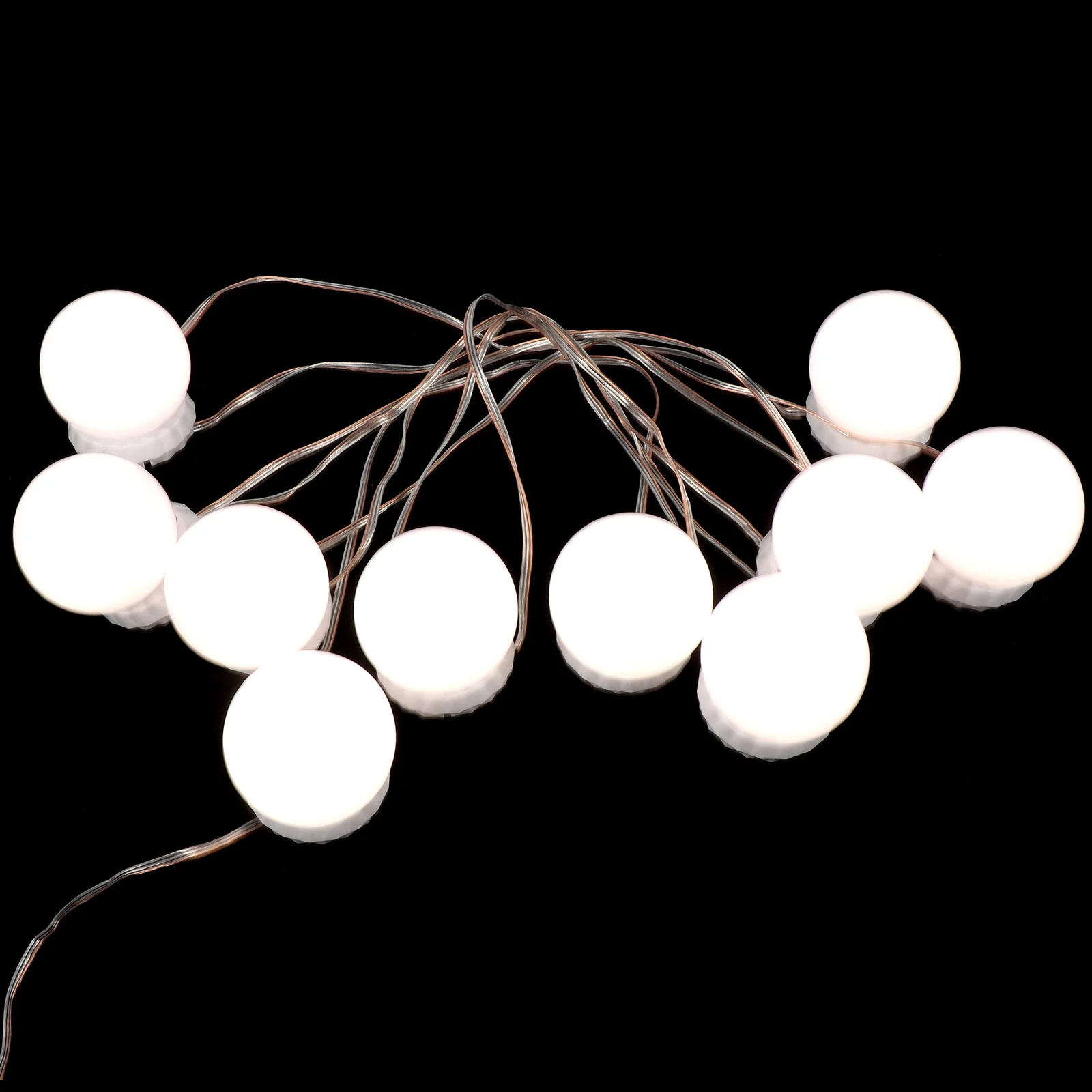 

1Set USB LED Vanity Mirror Lights 10 Dimmable Bulbs Suction Cup Easy Installation Makeup Light for Bathroom Bedroom Dressing