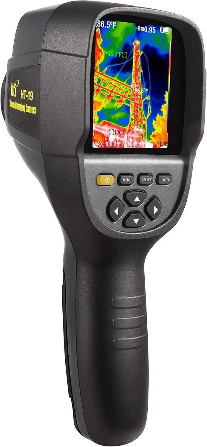 

Higher Resolution 320 x 240 IR Infrared Thermal Imaging Camera 300000 Pixels Sharp 3.2in Color Display Screen Battery Included