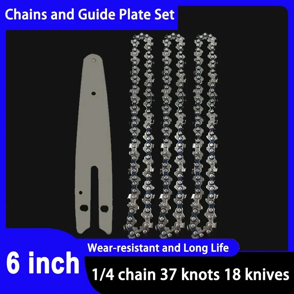 

6 Inch 1/4"LP Chainsaw Chain 37 Drives Portable Electric Saw Mini Chainsaw Logging Saw Blade Pruning Chain Saw Chain Accessories