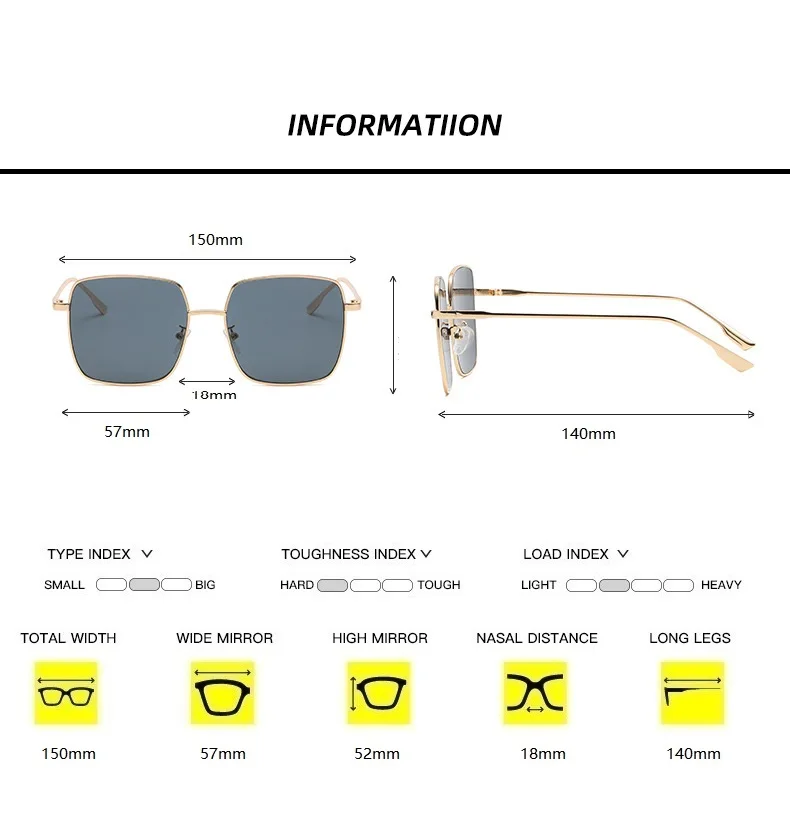 New  Women\'s Sunglasses 2024 Men Vintage Oversized Sun Glasses Female Fashion Unisex Eyeglasses Metal Frame gafas de sol UV400