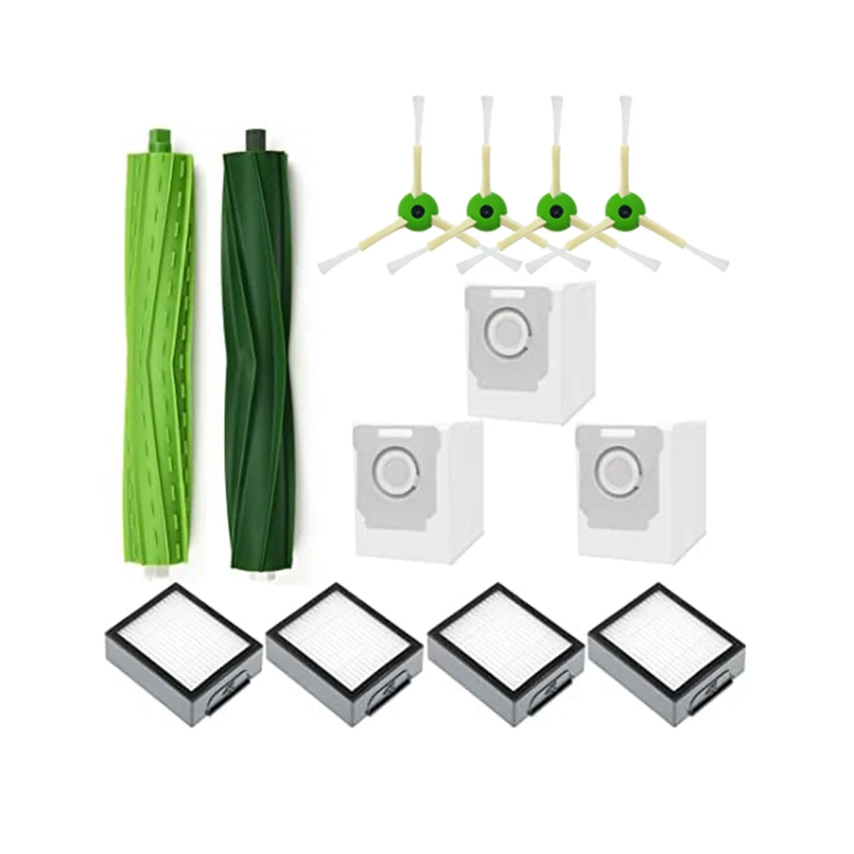 Piezas de repuesto para iRobot Roomba Combo J7 +, accesorios para aspiradora, cepillos laterales de goma, bolsas de filtros