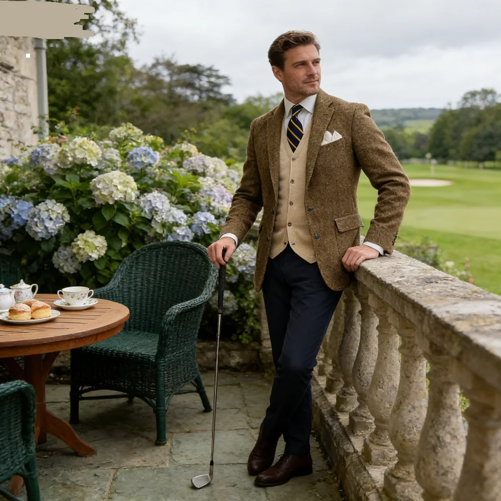 

Men's Casual Single Breasted Blazer Elegant Suit Jacket Stage Men's Clothing Casaco Roupa Masculina Roupa De Palco Masculina