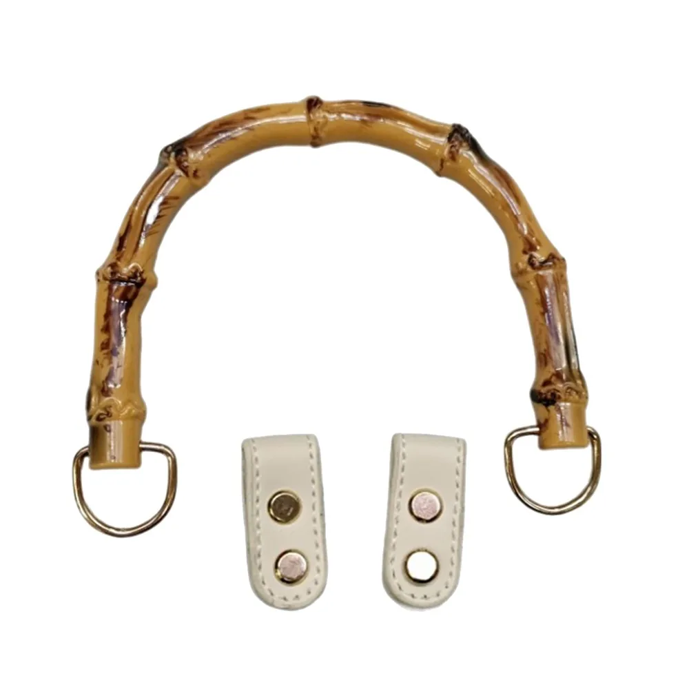 

DIY Handmade Detachable Bamboo Purse Handles With Buckle Plastic Handbag Band Handle Shoulder Bag Strap