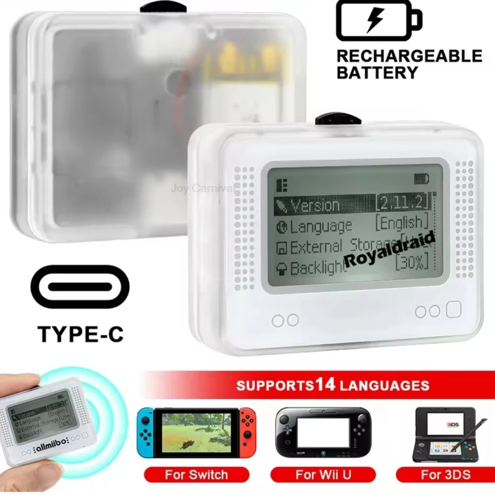 For Amiibo Pixl Chargeable Intelligent Simulator Emulator Universal Writer with V2 Can Use Button To Change Game