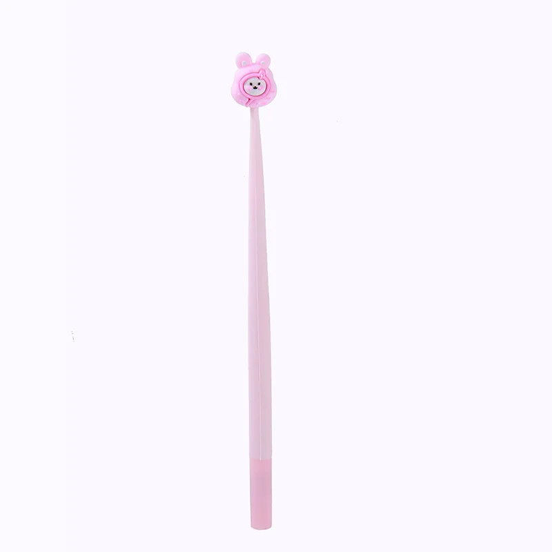 Pen 48PCS Cute Cartoon Silicone Shape Neutral  Fountain  Pink Girl Soft Glue  Student Writing  Spotpen