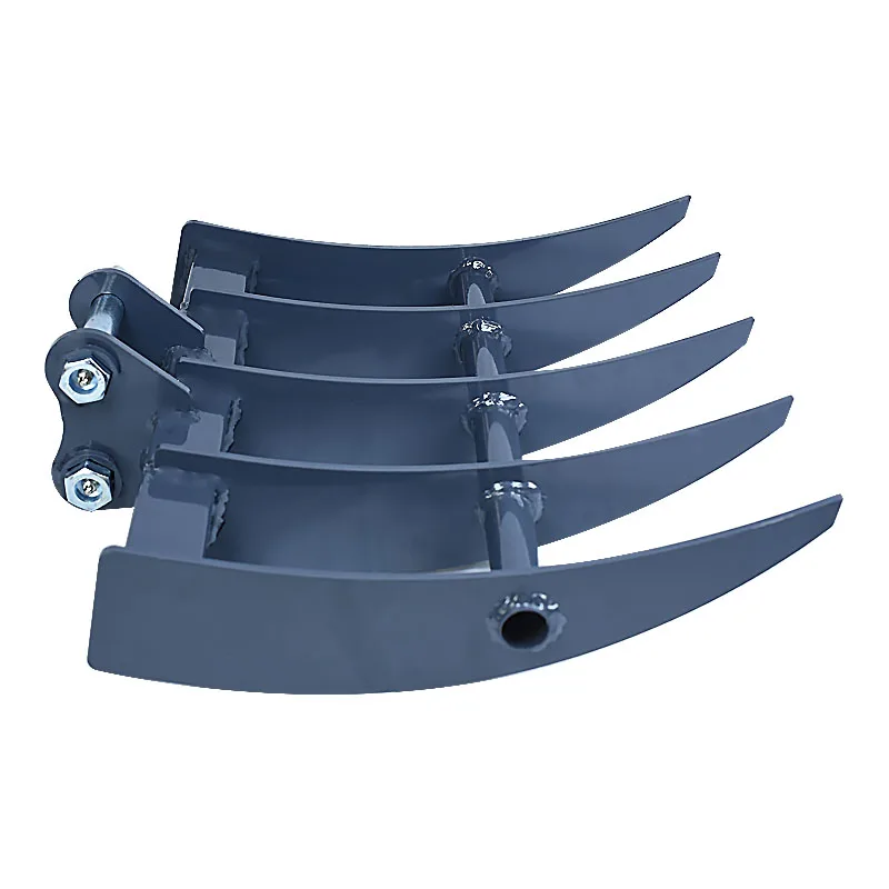 Mini Excavator Rake Attachment Suitable for Gardening and Agricultural Use, 1-Ton Mini Excavator Rake Accessory