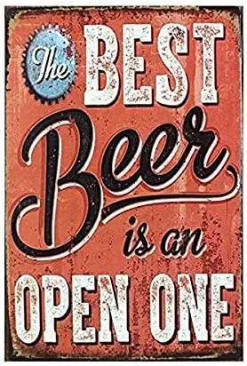 Fashion Letter of The Best Beer is an Open one Tin Sign Vintage Nordic Style Wall Decor Thanks Giving Day Gift