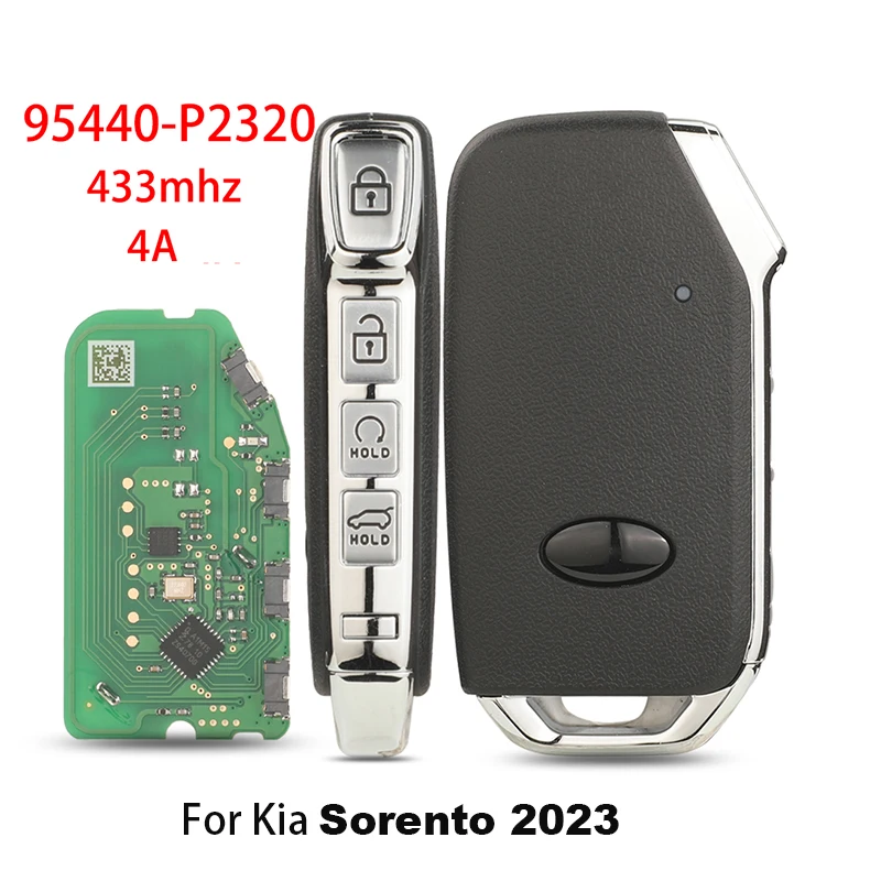

jingyuqin Remote 433MHZ 4A Chip Car Key For Kia Sorento 2023 95440-P2320 Smart Key 4buttons