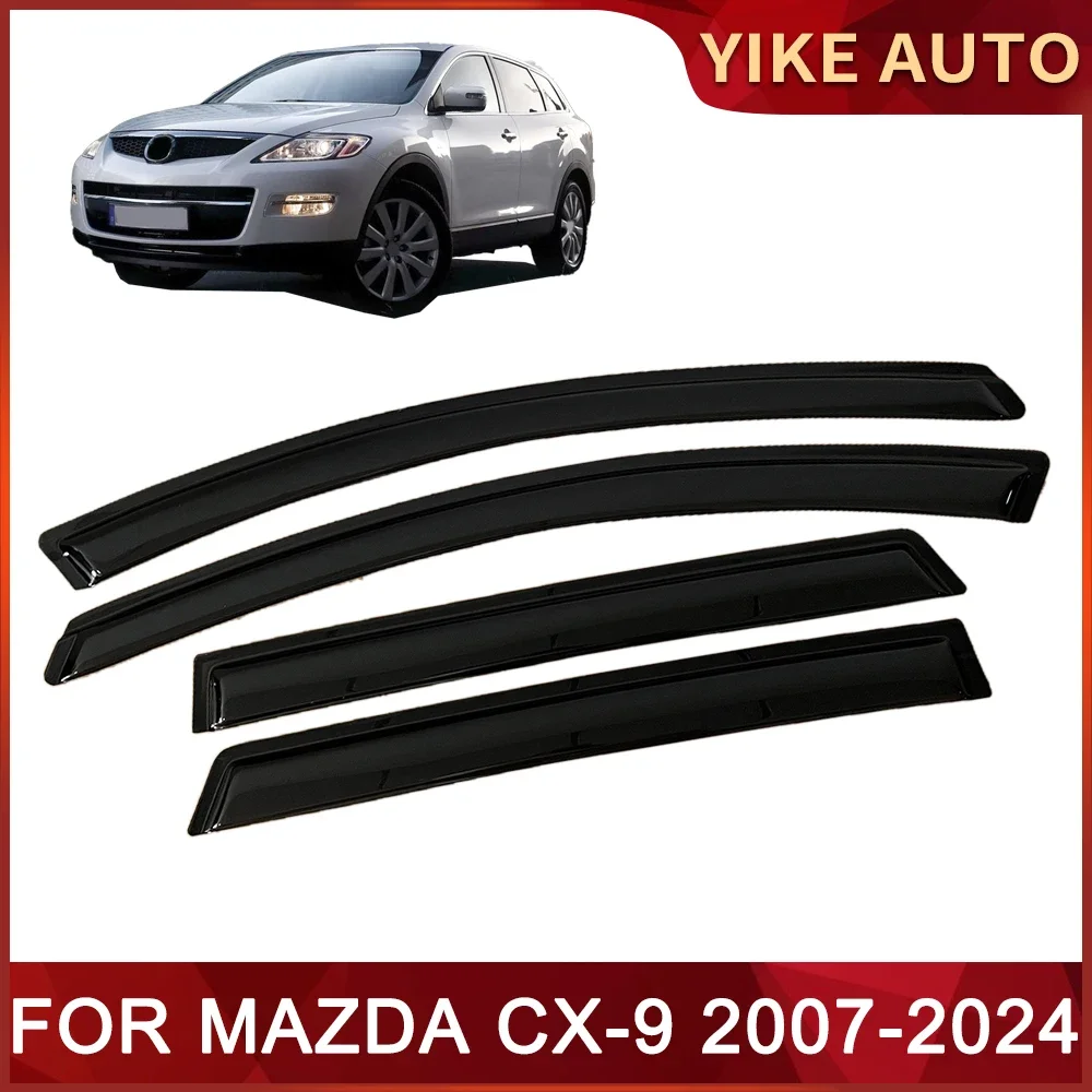 Window Visor for MAZDA CX-9 TB TC 2007-2024 Weathershied  Door Visor Wind Sun Rain Guards Side Window Wind Deflectors Auto Parts