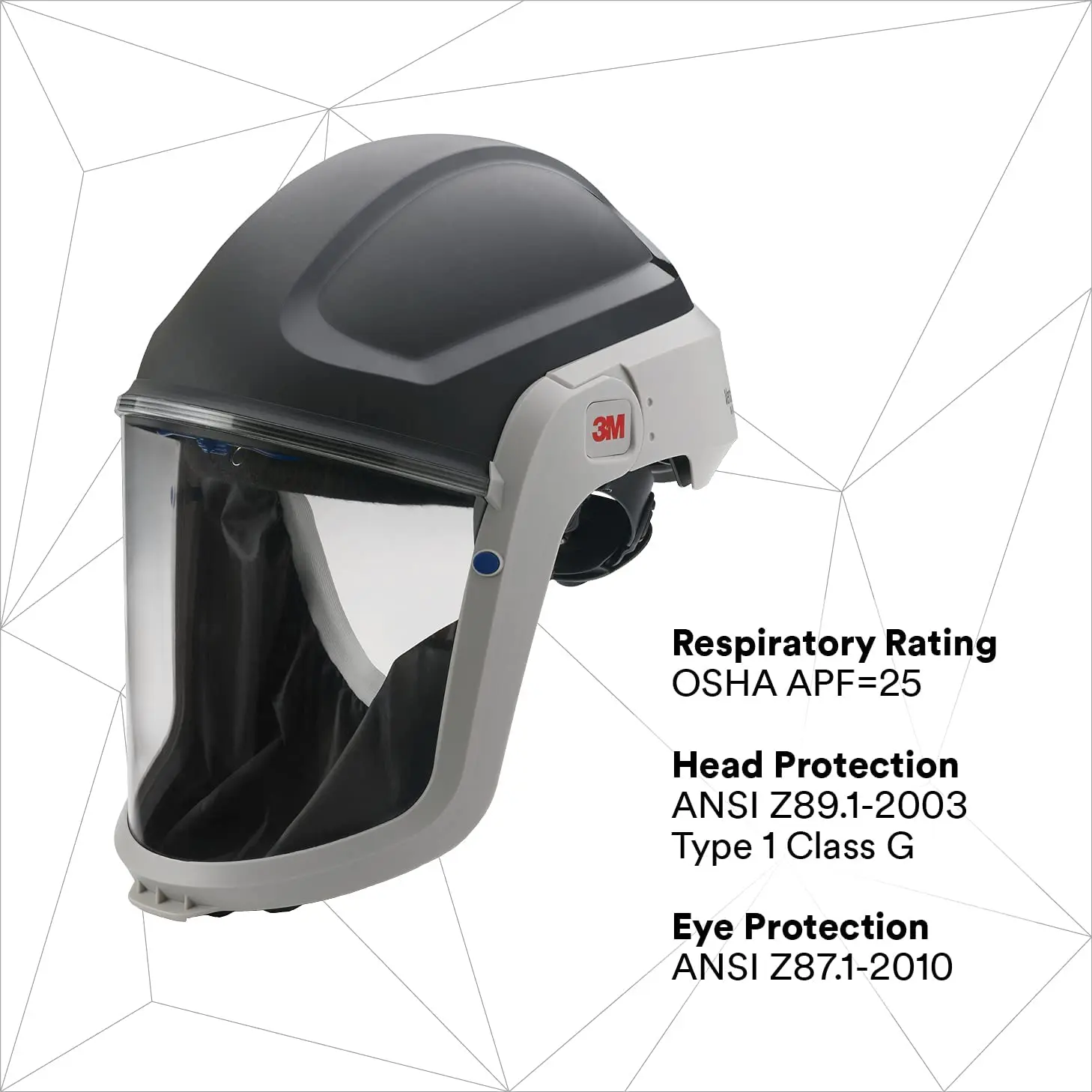 For Powered Air Purifying Respirator, Premium Coated Polycarbonate Visor and Flame Resistant Face Seal, 1/Case