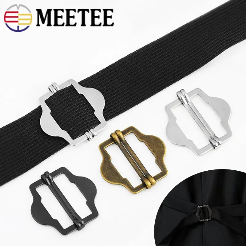 5/10Pcs 20/25/30/40mm Metal Backpack Double Pin Slider Buckle Waistcoat Webbing Adjustment Buckles Belt Clip Clasp Accessories