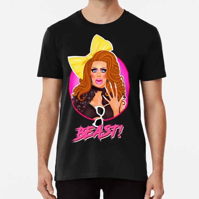 mens summer Tops Hattori  Classic harajuku mens summer Tops  Beast T Shirt Rpdr Rupauls Drag Race Drag Queen Gorgeous Beast