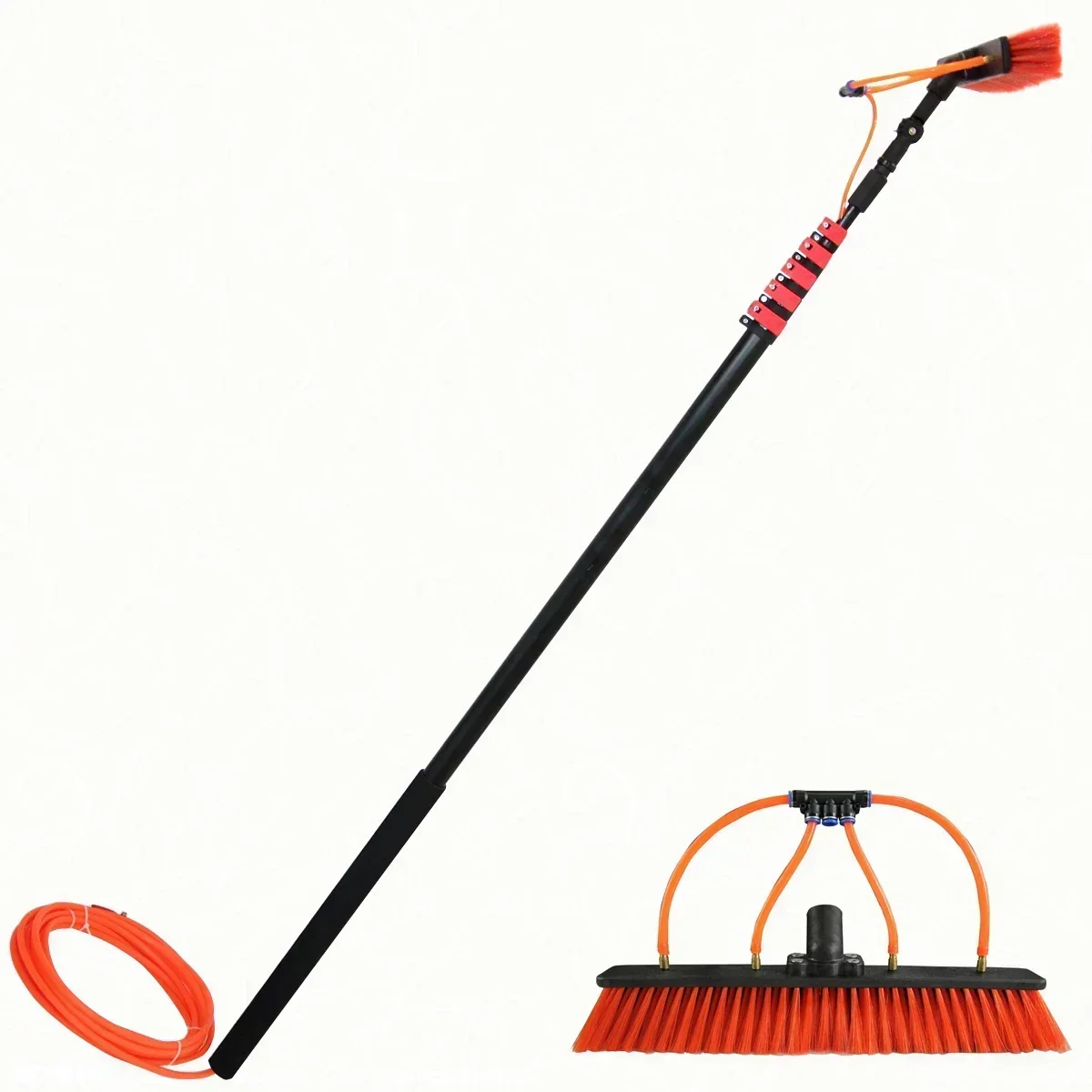 For Extentool  telescopic long reach water fed pole solar panel cleaning brush window cleaning equipment