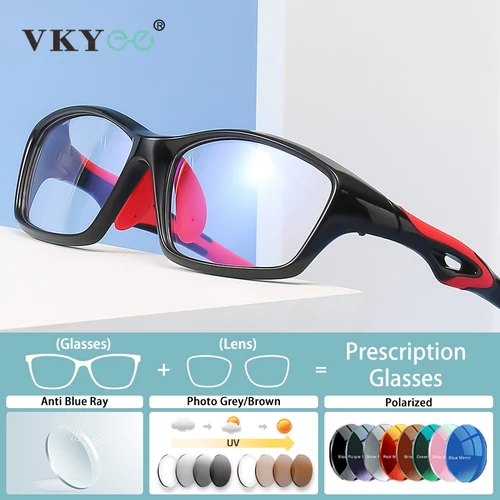 VICKY Gafas deportivas para ciclismo al aire libre para hombres y mujeres, multifocales progresivas, personalizables, fotocromáticas graduadas DM18025