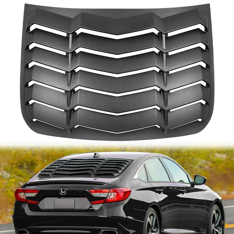 

for Honda Accord 2018 2019 2020 2021 Sedan 4-Door Rear Window Louver in GT Lambo Style ABS Sun Shade Windshield Cover