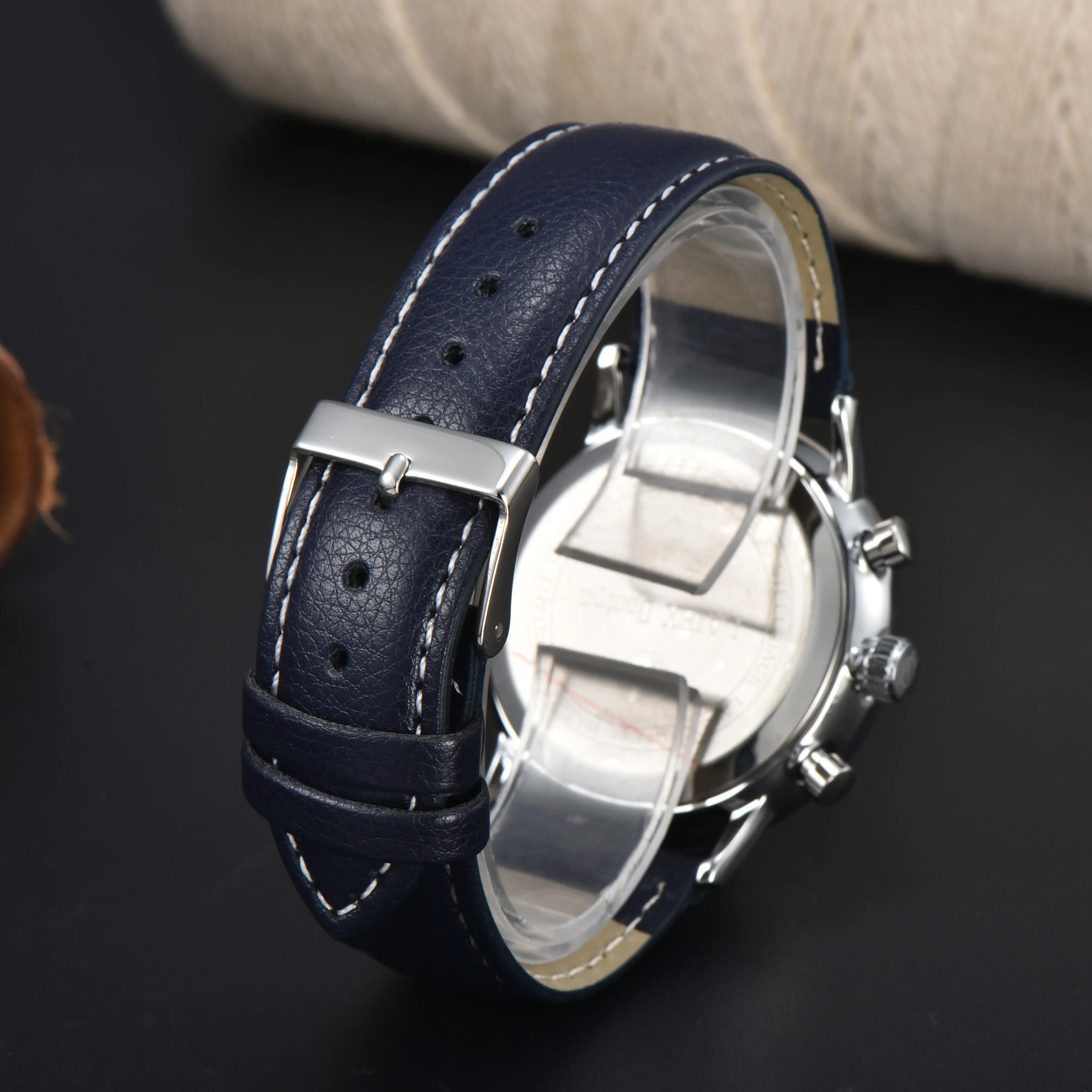 Mode en zakelijk multifunctioneel Zeppelin herenhorloge Automatische datum Hindenburg-serie Hoogwaardig lederen quartzhorloge