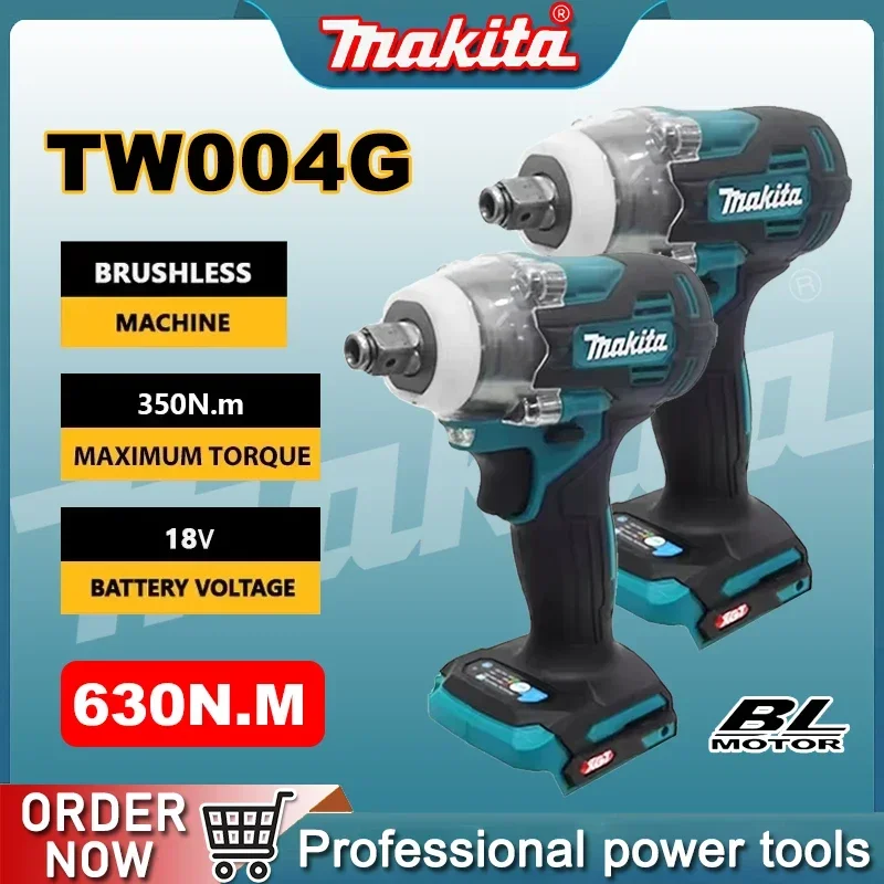 

Аккумуляторный электрошуруповерт Makita TW004G 630Нм, бесщеточный, перезаряжаемый, с батареей 18В/20В