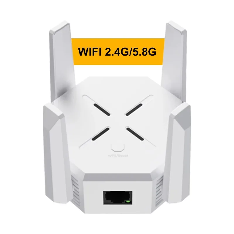 

2.4G 5G Dual Band 1200Mbps WiFi Repeater Extender with RJ45 Network Port WPS for Home Office