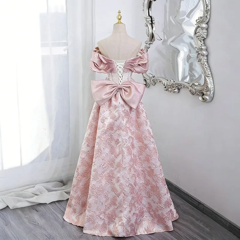 Nuevo Vestido de Verano 2026 para Mujer, Sexy, sin Tirantes, Ligero, Elegante, Estilizador, de un Solo Hombro, para Banquete o Novia