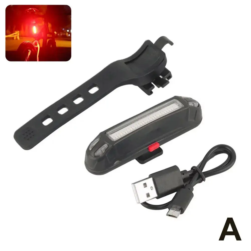 Bicycle Rear Light IPX-4 Waterproof USB Rechargeable Flashing Bike Lamp Warning ABS Cycling Safety Taillight LED Accessorie R8Q0