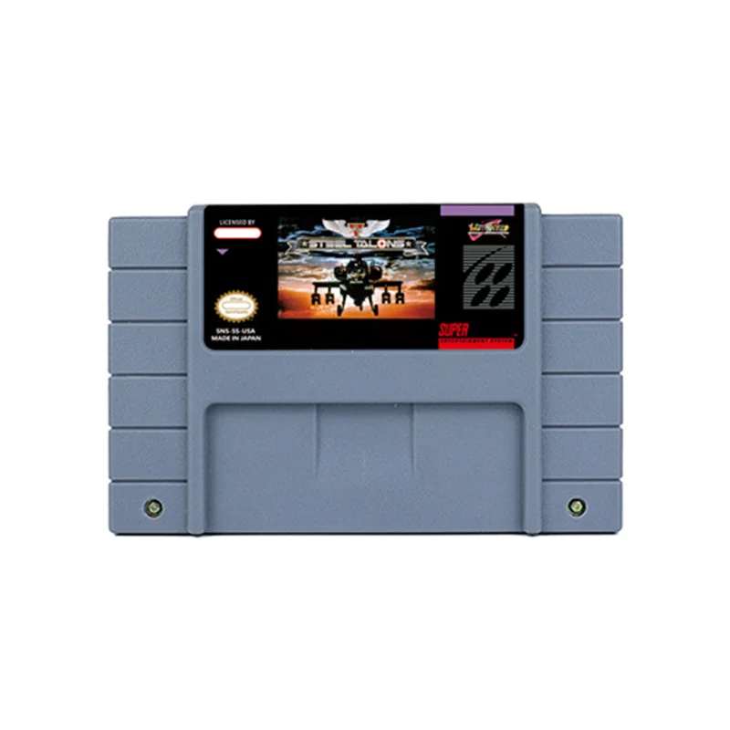 Steel Talons Action Game for SNES 16 Bit Retro Cart Children Gift