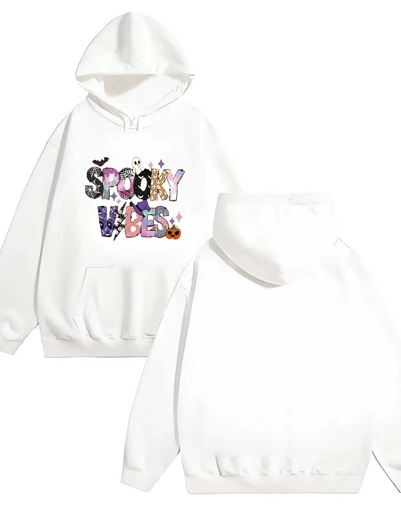 

Новая стильная и красочная цифровая толстовка с принтом «Маленький призрак» толщиной 330 г, удобная и женская толстовка.