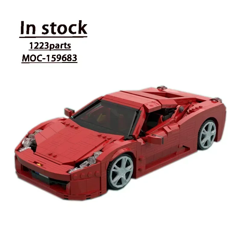 MOC-159683 Red One of The New Classic Sports Cars Assembly Splicing Building Block Model 1223 Parts Children's  Toy  Gift