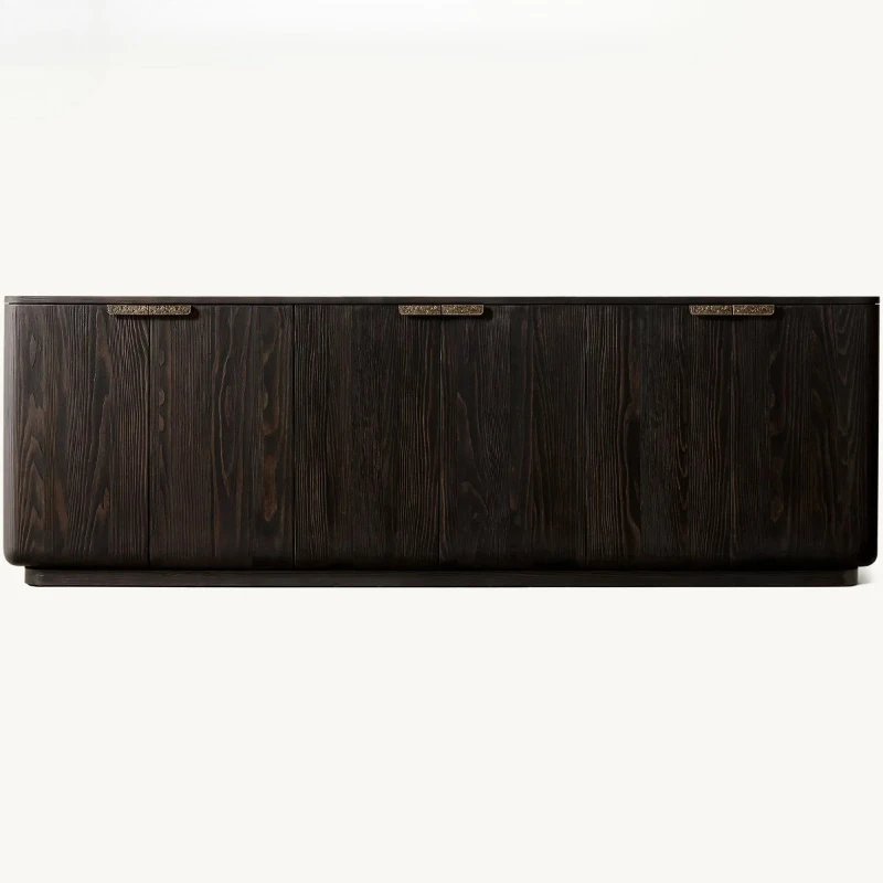 Cabinet Black Simple Edge Cabinet Kitchenware Cabinet Large Capacity Kitchen Storage