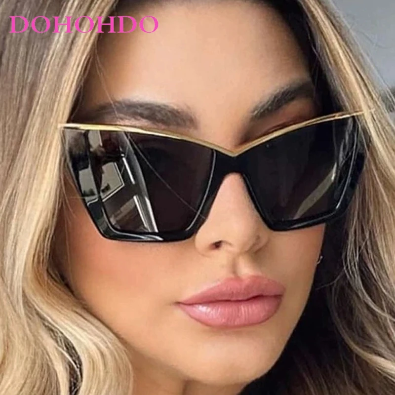 

Fashion Cat Eye Big Frame Outdoor Women Sunglasses Luxury Brand Design Men Sun Glasses Driving Travel Eyeglasses UV400 Lentes