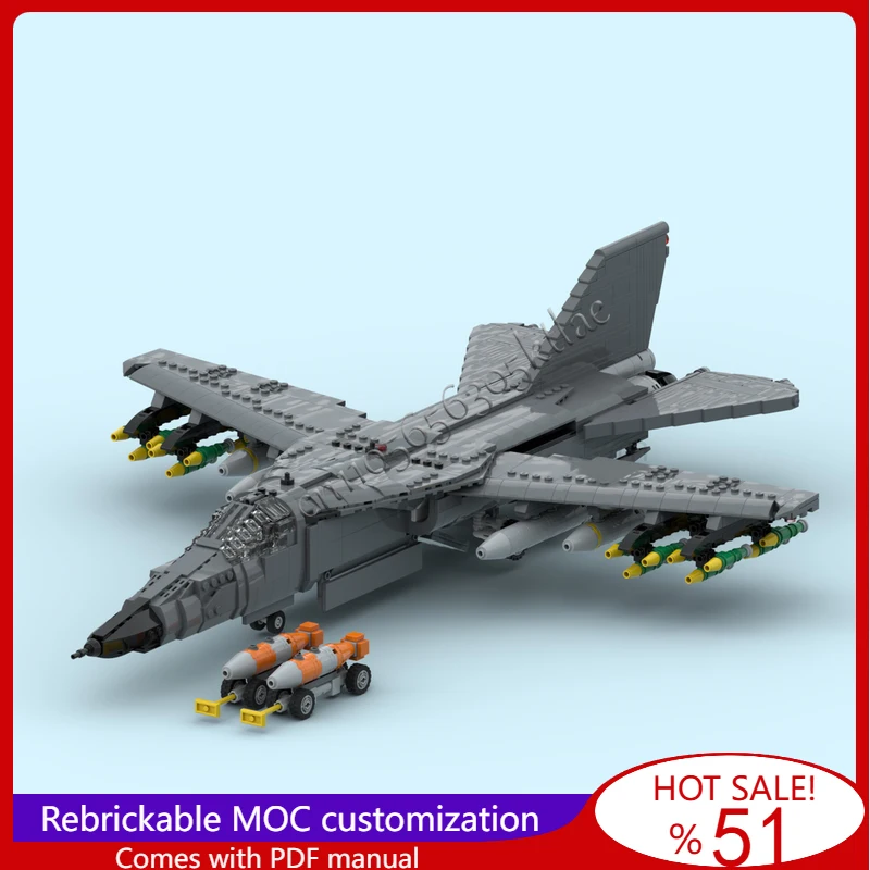 

2040 шт. F-111 Aardvark Range, тактическая модель самолета MOC, строительный блок, кирпич, креативная сборная игрушка, подарки на день рождения для детей