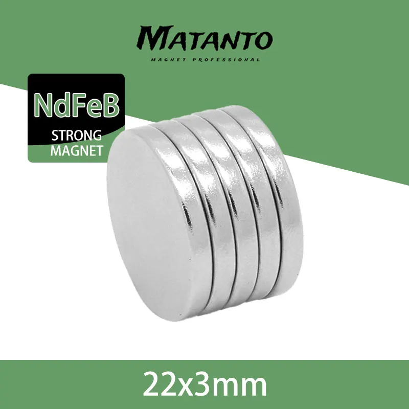 

5/10/20/30/50PCS 22x3mm Sheet Neodymium Magnet 22mm x 3mm Round Powerful NdFeB Magnets 22*3mm Rare Earth Magnetic Disc