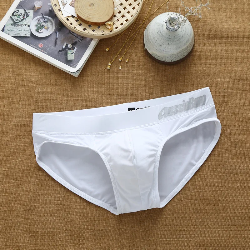 Slip da uomo in seta di latte a vita bassa elastico stereo comfort aussiebum