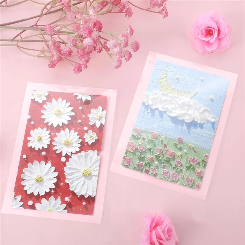 

AT05-50 шт. прозрачные ацетатные листы, прозрачные пластиковые листы, карты с тепловым тиснением для DIY, фоторамки для скрапбукинга