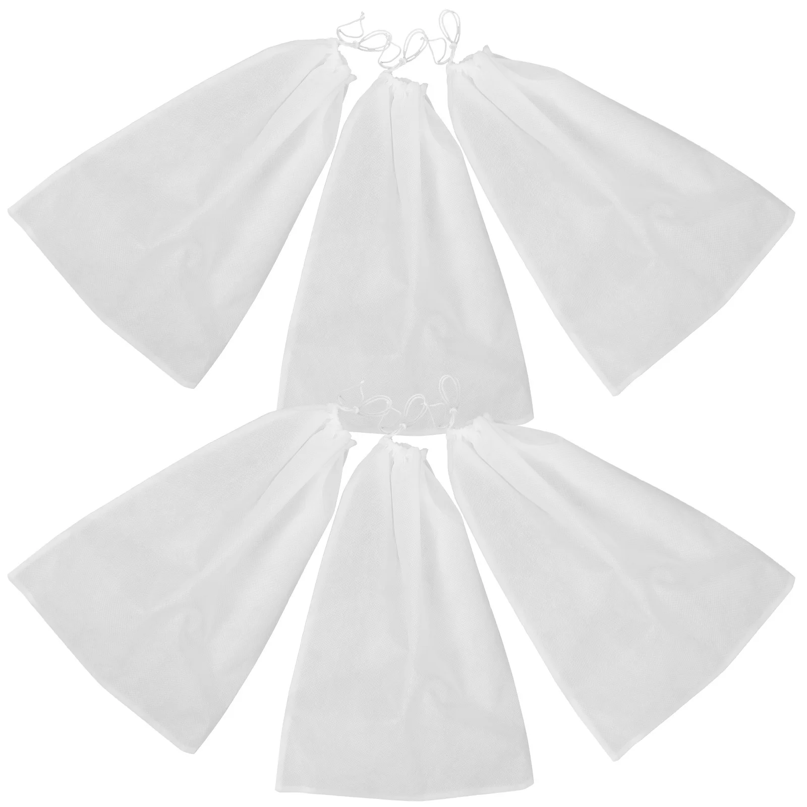 6 個ロングブーツダストバッグ軽量丈夫な巾着靴ポーチ再利用可能なトラベルブーツオーガナイザー収納袋ワードローブ用