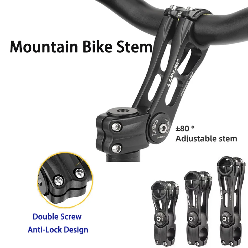 

Mtb handlebar stem Bike parts Mtb power Adjustable Angle Bike Stem 31.8mm MTB Handlebar Riser Stem for Mountain Bike