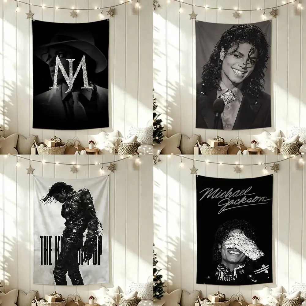 M-Michael J-Jackson  Flags Wall Hanging Tapestry Outdoor Garage Room Decorative flag Background Blanket