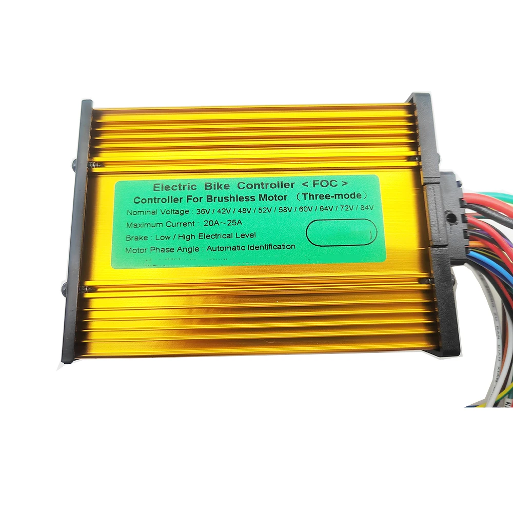 Intelligent Brushless Sine Wave Controller 36V 48V 60V 72V 20A 25A 350W-500W for Electric Bike/Scooter/Brushless Motor