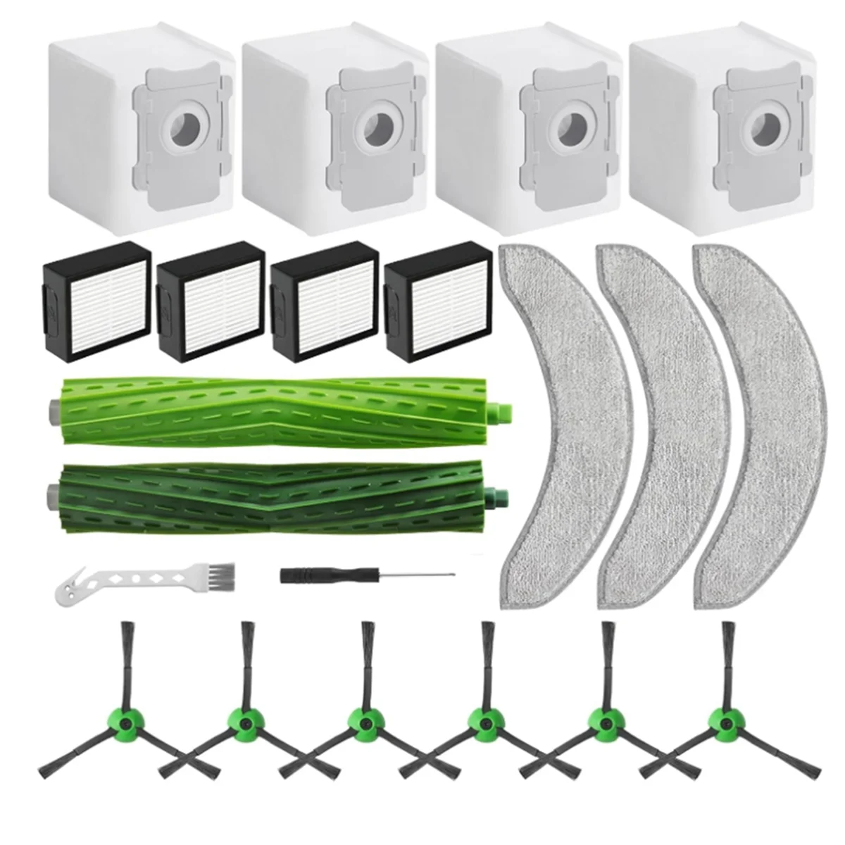 

Replacement Parts for IRobot Roomba Combo J7+ J9+,Accessories Inclue 1 Set Rubber Brushes,Filters,Side Brushes