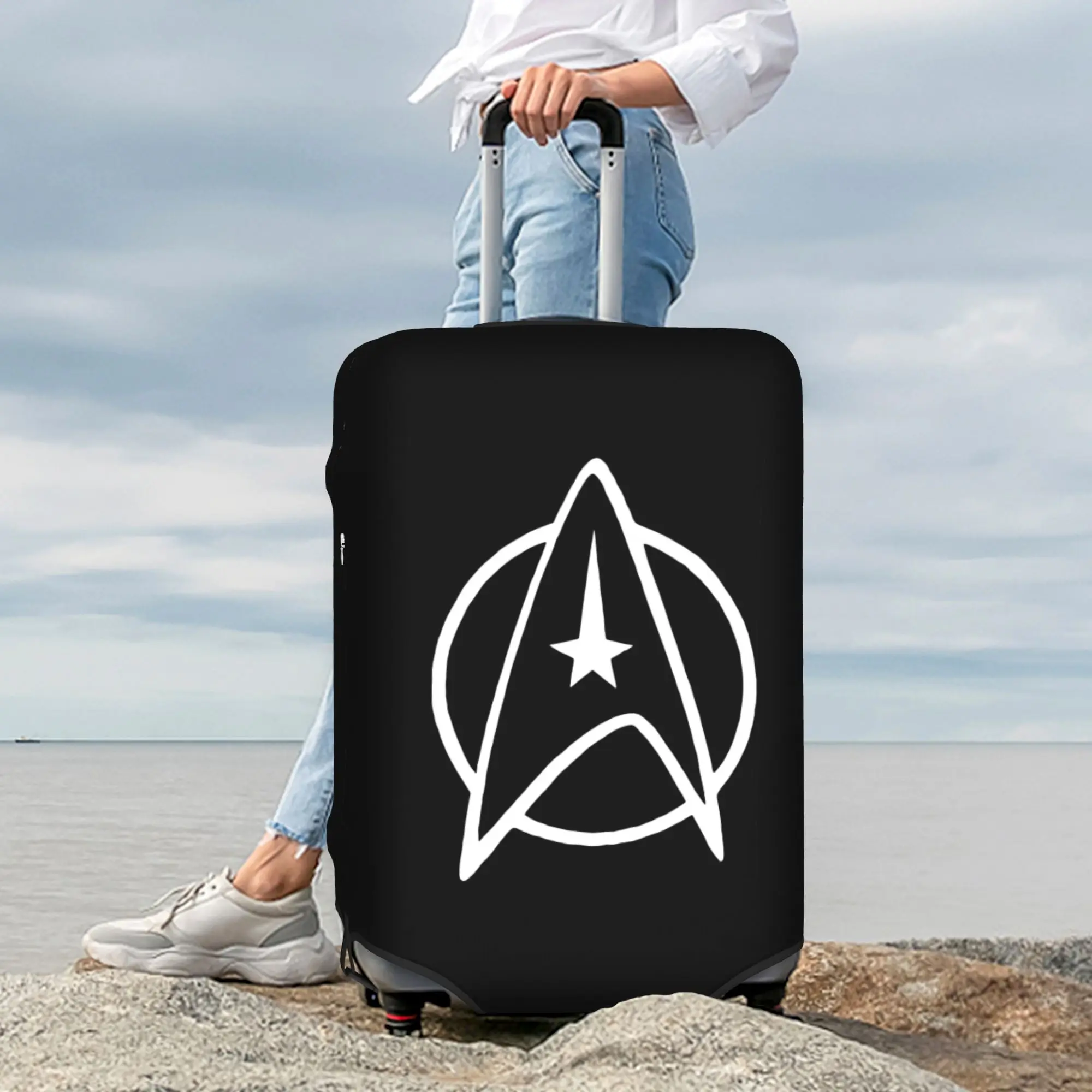 Custom Star Trek Travel Luggage Cover Elastic Science Fiction TV Series Suitcase Cover Protector Fit 18-32 Inch