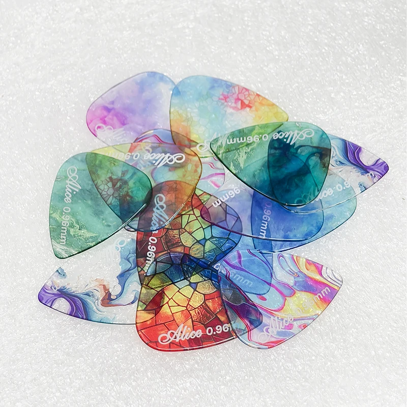 Alice Guitar Pick AWR-HR Pick 0.71/0.96/1.2 mm Translucent Patterned, Guitar Accessories